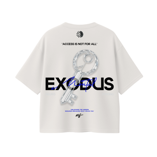 "MENTHAL EXODUS" OVERSIZED WHITE TEE