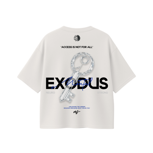 "MENTHAL EXODUS" OVERSIZED WHITE TEE