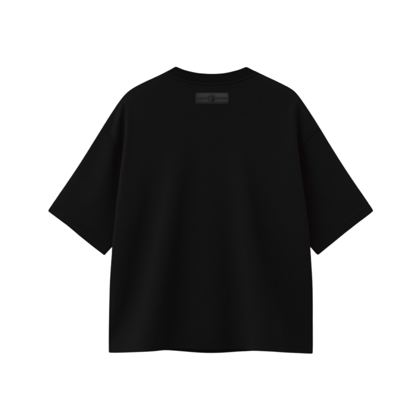 "SIGNATURE THREAD" OVERSIZED BLACK TEE “OBSIDIAN NOIR”