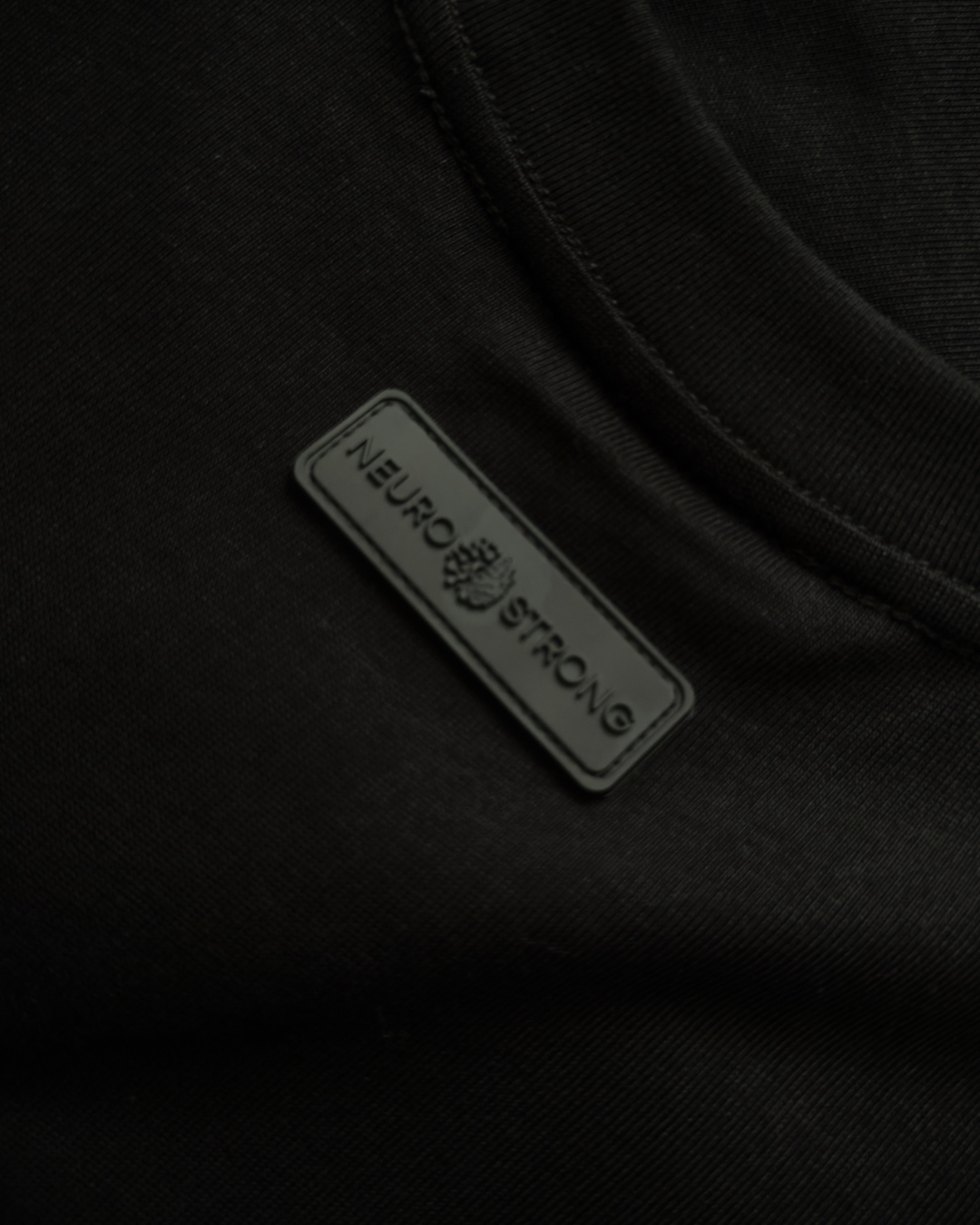 "SIGNATURE THREAD" OVERSIZED BLACK TEE “OBSIDIAN NOIR”