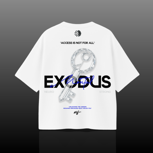 "MENTHAL EXODUS" OVERSIZED WHITE TEE
